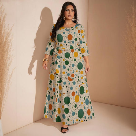 All - Over Print Women’s Maxi Dress|Plus Size - Aesthetic Rebellion
