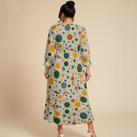 All - Over Print Women’s Maxi Dress|Plus Size - Aesthetic Rebellion