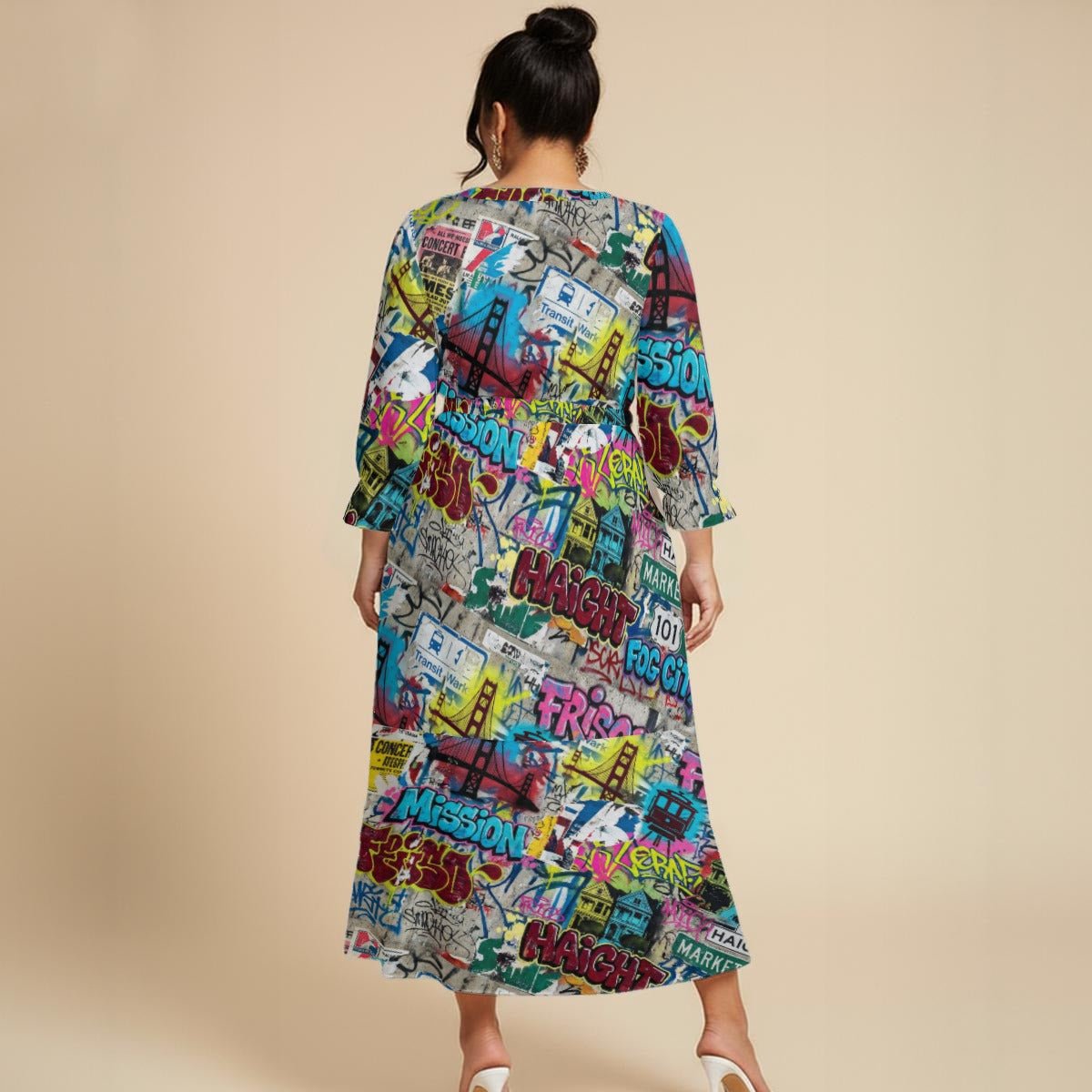 All - Over Print Women’s Maxi Dress|Plus Size - Aesthetic Rebellion
