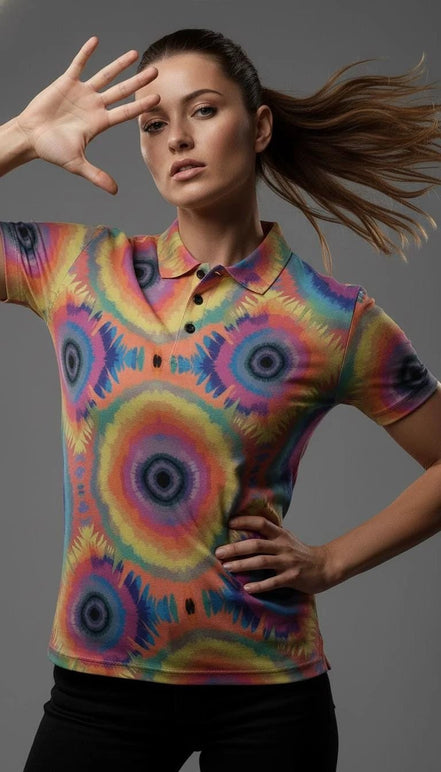 All-Over Print Men's Henley Shirt by Aesthetic Rebellion