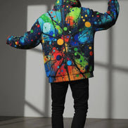 Velvet Ambrosia Explosive AOP Full-Zip Hoodie - Luxury Maximalist Streetwear - Heavyweight Designer Parka by Aesthetic Rebellion