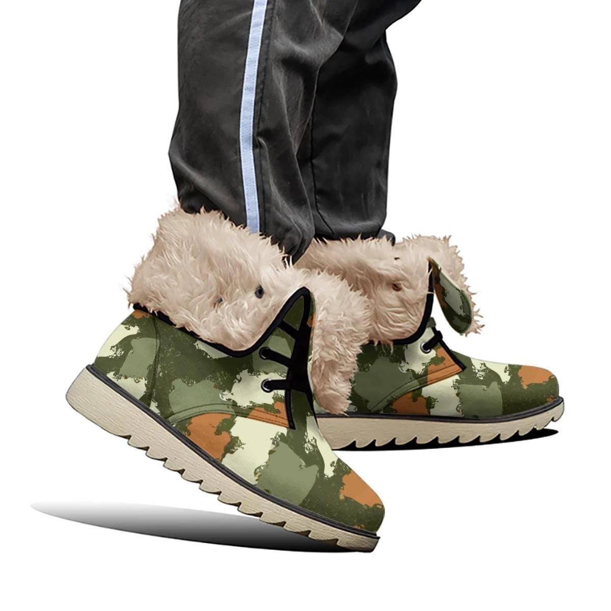 All-Over Print Men's Plush Boots by Aesthetic Rebellion