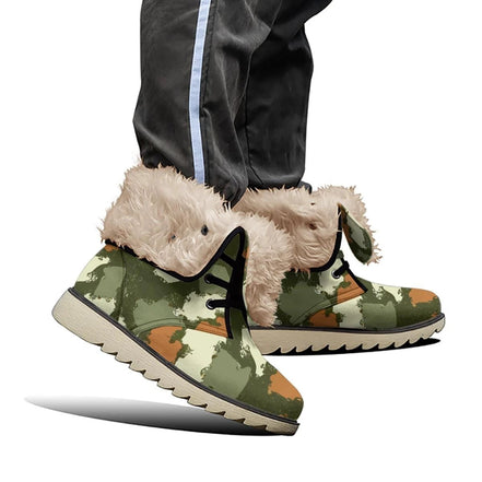 All-Over Print Men's Plush Boots by Aesthetic Rebellion