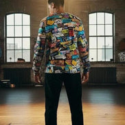 Abstract All Over Print Sweatshirt – Heavyweight Cotton Crewneck by Aesthetic Rebellion