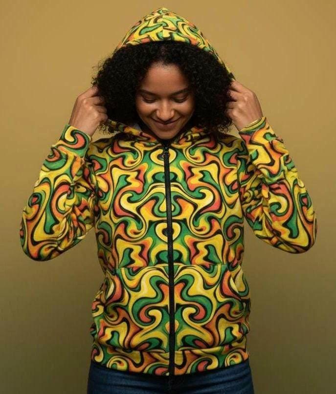 Unisex Heavyweight Zip Hoodie - Vibrant Artist Edition Winter Fleece for Bold Street Style by Aesthetic Rebellion