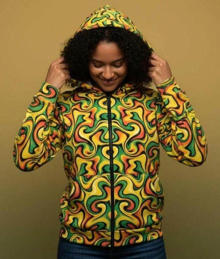 Unisex Heavyweight Zip Hoodie - Vibrant Artist Edition Winter Fleece for Bold Street Style by Aesthetic Rebellion