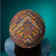 Toasted Marshmallow Campfire Bucket Hat - Abstract Organic Print Outdoor Hat for Glamping & Festivals by Aesthetic Rebellion