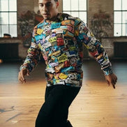 Abstract All Over Print Sweatshirt – Heavyweight Cotton Crewneck by Aesthetic Rebellion