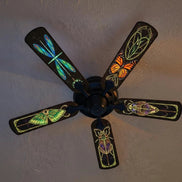 Kinetic Insect Ceiling Fan Decals | Cyberpunk Steampunk Art by Aesthetic Rebellion