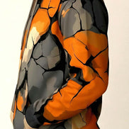 Maximalist Shattered Glass Print Hoodie - Heavyweight Primal Print Pullover for Streetwear Fans by Aesthetic Rebellion
