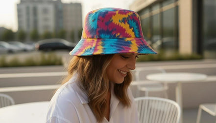 Reversible Bucket Hat • Psychedelic Kaleidoscope, Graffiti Print by Aesthetic Rebellion