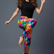 Geometric Pajama Pants | Retro Abstract Print Lounge Sleepwear by Aesthetic Rebellion