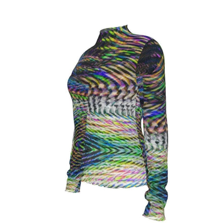 Zebra Cake Trails Breathable Mesh T-Shirt - StreetsmArt Liquid Monochrome Top for Nightclubs & Raves by Aesthetic Rebellion