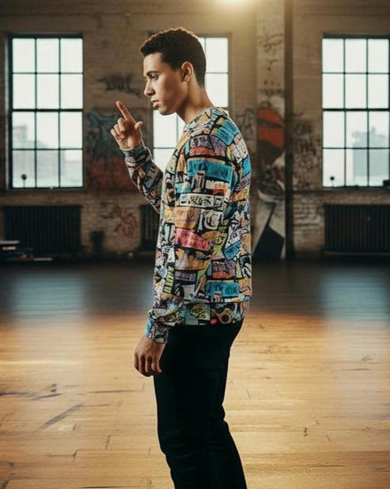 Abstract All Over Print Sweatshirt – Heavyweight Cotton Crewneck by Aesthetic Rebellion