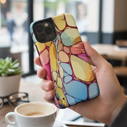 Abstract Chalk Stone iPhone Case - Shockproof Lexan Armor by Aesthetic Rebellion