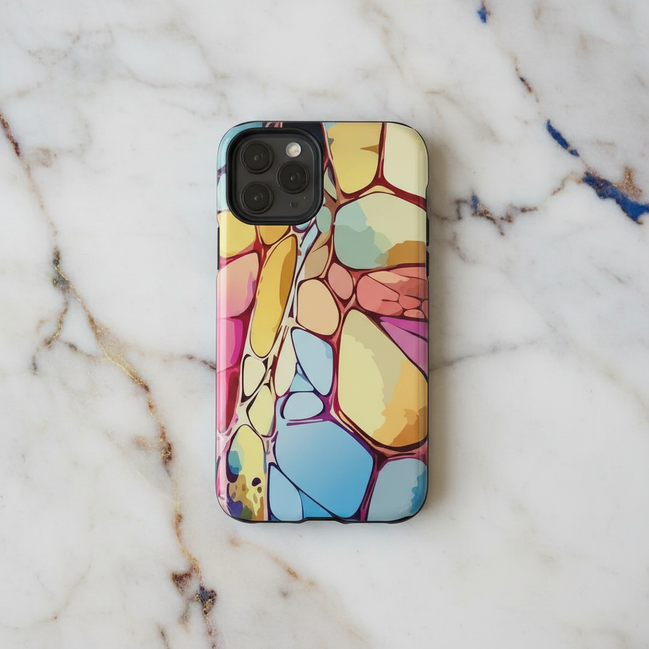 Abstract Chalk Stone iPhone Case - Shockproof Lexan Armor