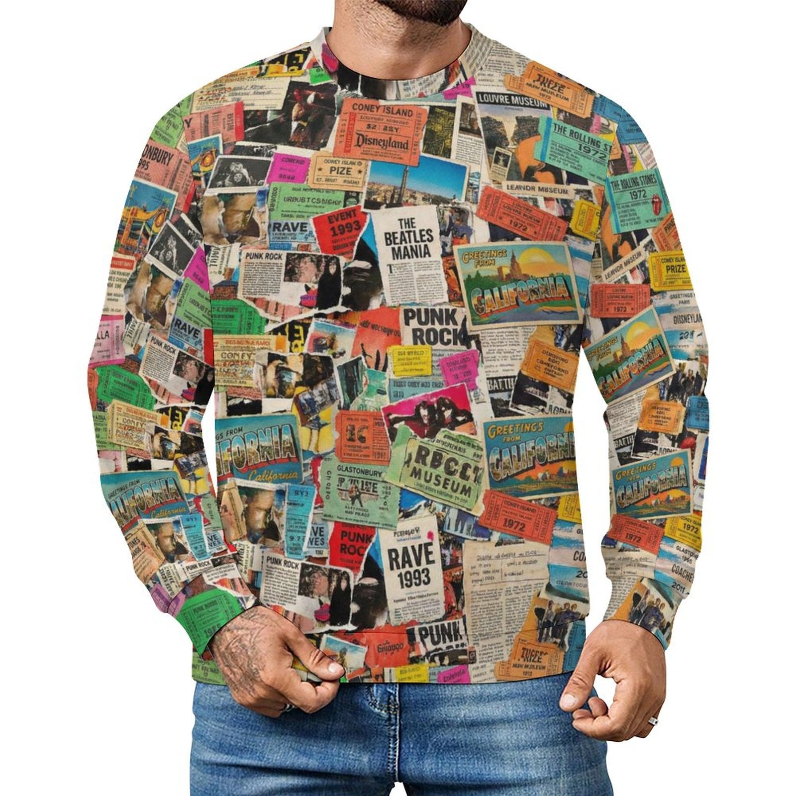 Everyday Maximalist Crewneck for the Chronically Self-Expressive — 280gsm AOP Heavyweight Pullover, Bold Casual Streetwear, Studio-to-Street Statement Sweatshirt, Unisex