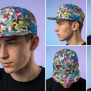 Graffiti Newspaper Collage Snapback Hat - Vintage News Art Adjustable Cap - Aesthetic Rebellion