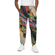 Colorful Abstract Floral Unisex Cotton Pants - Aesthetic Rebellion