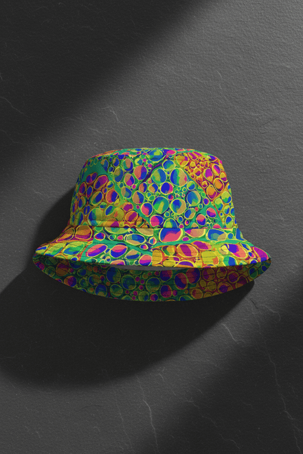Bucket Hat, Mind Melting Visuals Collection, Head Turning Design, Aesthetic Rebellion, Unique Bucket Hat, Statement Accessory, Trendy Bucket - Aesthetic Rebellion
