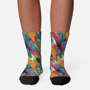 Personalized Contrast Color Striped Stockings by SALE_DESIGN-Personal Design