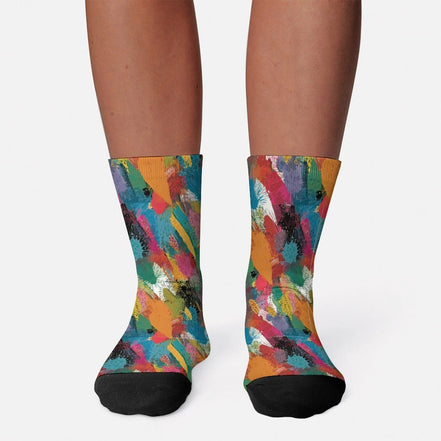 Personalized Contrast Color Striped Stockings by SALE_DESIGN-Personal Design
