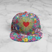 Garden of Eden AOP Flat Brim Cap | Botanical Print Hat