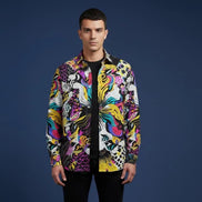 Dark Knight Maximalist Cotton Poplin Shirt - Edgy Goth-Inspired Button Down for Alt-Professionals & Musicians by Aesthetic Rebellion