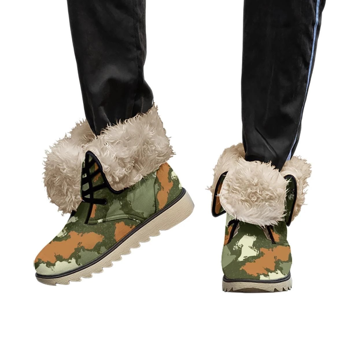All-Over Print Men's Plush Boots by Aesthetic Rebellion