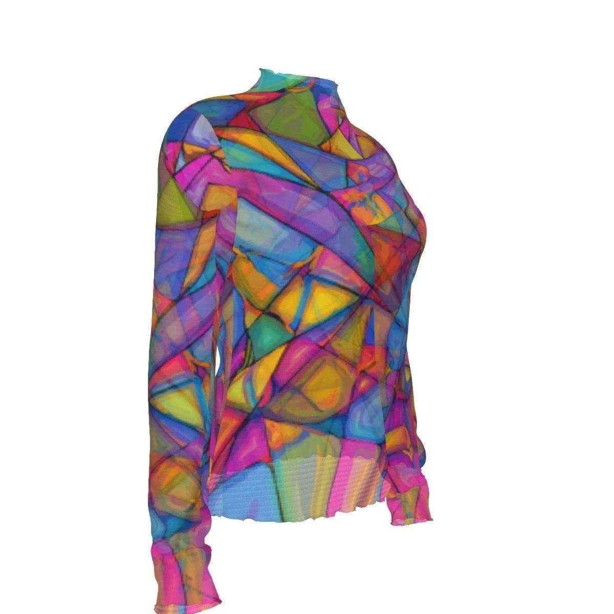 Transcendent Goddess Breathable Mesh T-Shirt - Vibrant Ethereal All-Over Print Summer Top by Aesthetic Rebellion