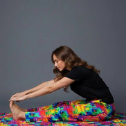 Geometric Pajama Pants | Retro Abstract Print Lounge Sleepwear by Aesthetic Rebellion