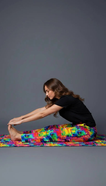 Geometric Pajama Pants | Retro Abstract Print Lounge Sleepwear by Aesthetic Rebellion