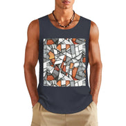 DTF 160gsm Men's Cotton Tank Top(Front Printing) by SALE_DESIGN-Personal Design