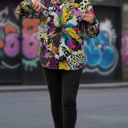 Dark Knight Maximalist Cotton Poplin Shirt - Edgy Goth-Inspired Button Down for Alt-Professionals & Musicians by Aesthetic Rebellion