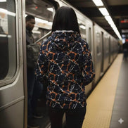 Cyberpunk Network Splatter Art Hoodie - Dark Grunge Techwear Pullover for Futuristic Streetwear by Aesthetic Rebellion