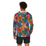Color Splash Warmup Hoodie for Outdoor Maximalists — UPF+50 AOP Moisture-Wicking, Lightweight Festival Training Layer, Assembled in USA - Aesthetic Rebellion