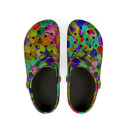 Colorful Mosaic EVA Clog Shoes for Playful Maximalists — Bold Tile-Print Foam Footwear, Anti-Slip Cushioned Sole - Aesthetic Rebellion