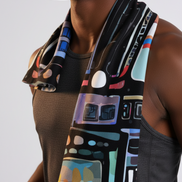 Blue Hour Collage Sports Towel — Abstract AOP Cooling Towel Yoycol