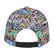Graffiti Print Snapback Cap – All-Over Street Art Hat – Maximalist Urban Baseball Cap by SALE_DESIGN-Personal Design