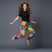 Geometric Pajama Pants | Retro Abstract Print Lounge Sleepwear by Aesthetic Rebellion