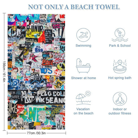 Beach Towel-61.4"x30.3"/156x77cm by SALE_DESIGN-Personal Design