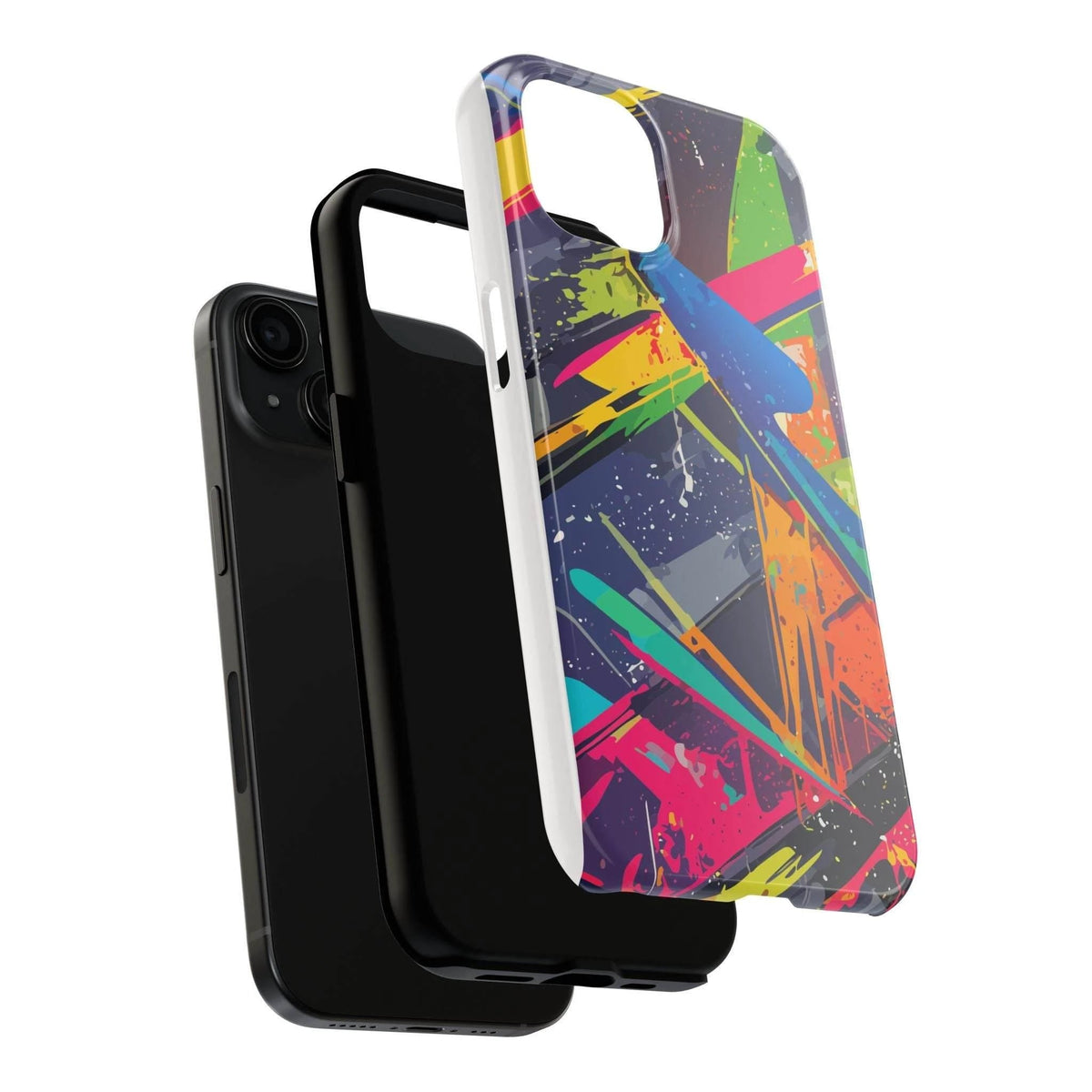 Electric Maximalist Dual-Layer Phone Case - Fade-Resistant Tough Cover for Creative Visionaries & Artists by Aesthetic Rebellion