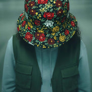 Floral Rose Bucket Hat - Equestrian Gothic Garden Sun Hat by Aesthetic Rebellion