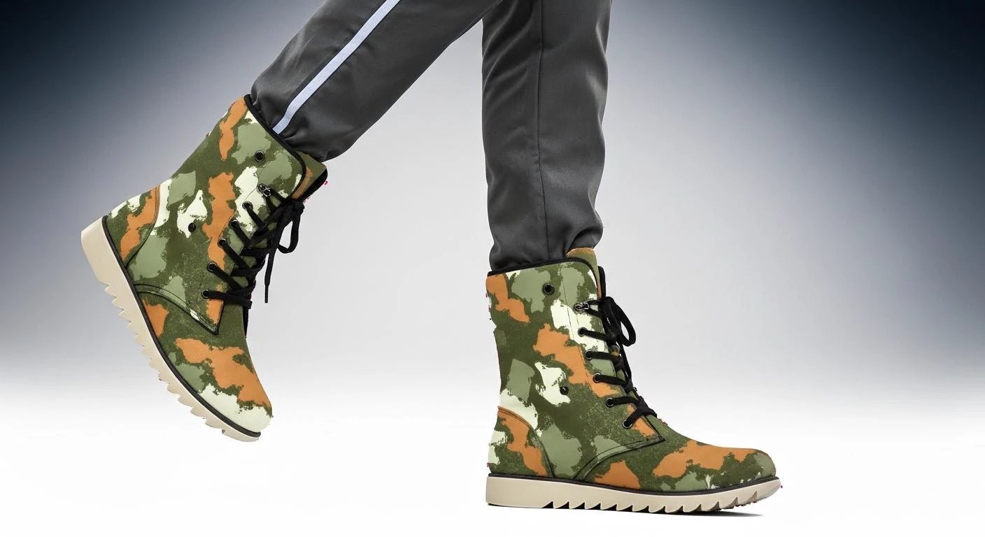All-Over Print Men's Plush Boots by Aesthetic Rebellion