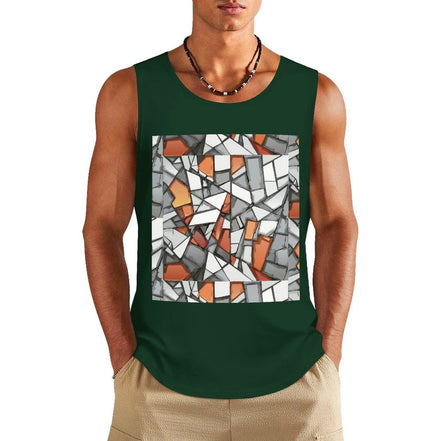 DTF 160gsm Men's Cotton Tank Top(Front Printing) by SALE_DESIGN-Personal Design
