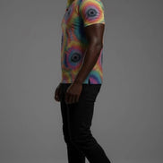 All-Over Print Men's Henley Shirt by Aesthetic Rebellion