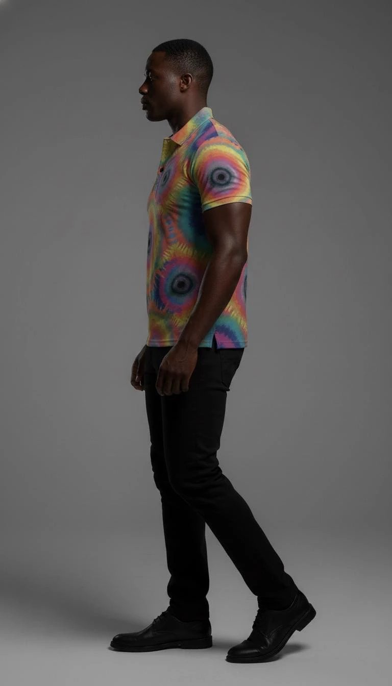 All-Over Print Men's Henley Shirt by Aesthetic Rebellion
