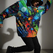 Velvet Ambrosia Explosive AOP Full-Zip Hoodie - Luxury Maximalist Streetwear - Heavyweight Designer Parka by Aesthetic Rebellion