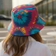Reversible Bucket Hat • Psychedelic Kaleidoscope, Graffiti Print by Aesthetic Rebellion