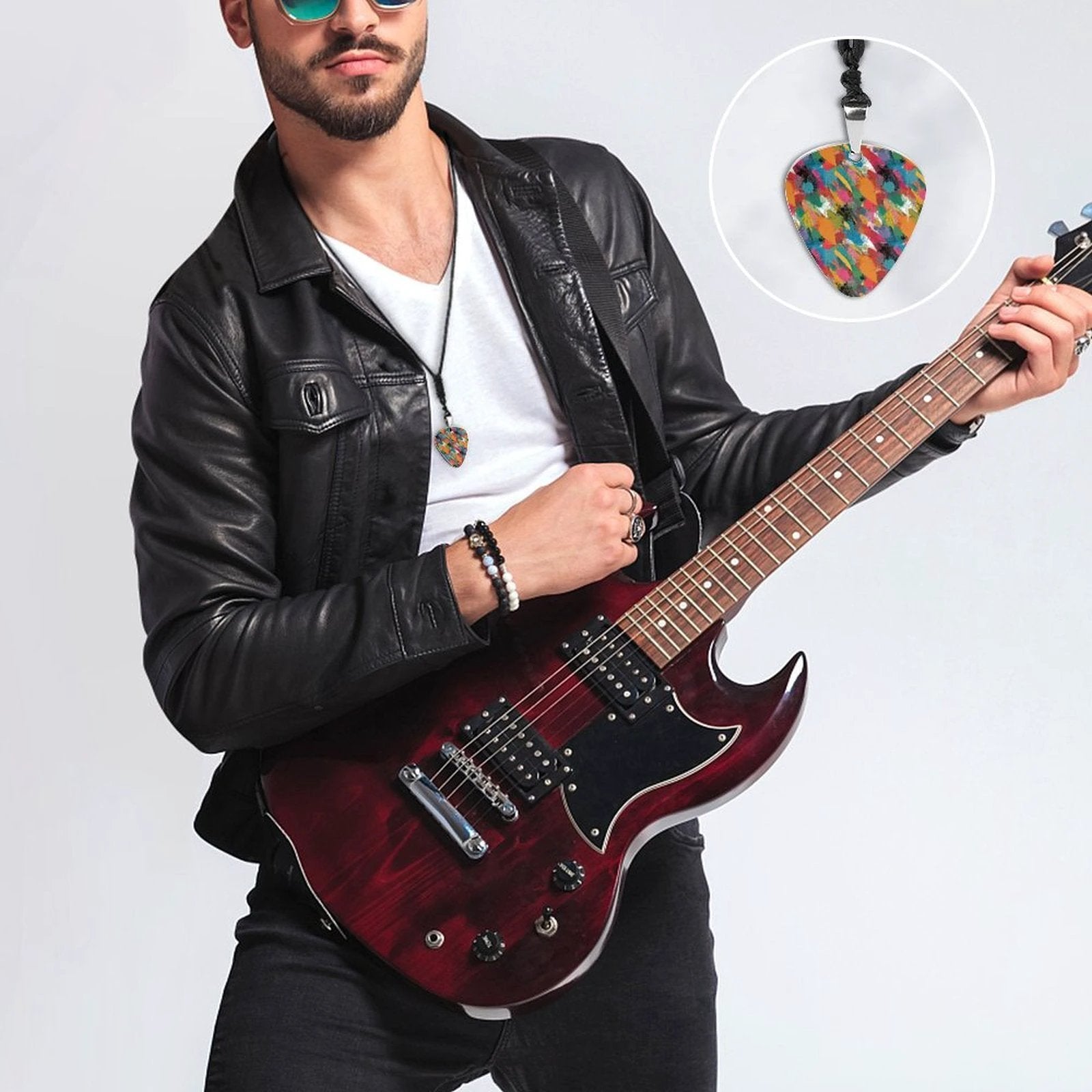 Trendy Guitar Pick Necklace by SALE_DESIGN-Personal Design